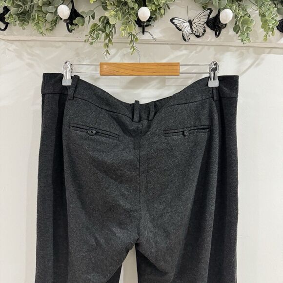 Trina Turk Plus Size Wife Leg Gray Trousers Size 14 Satin Striped career profess - Picture 4 of 7